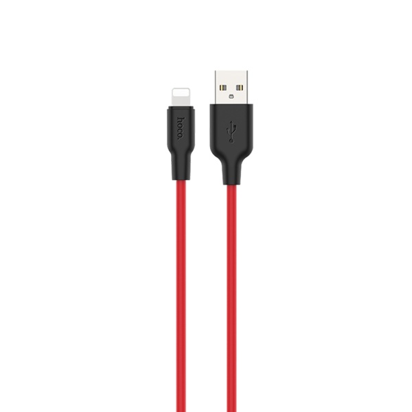 Кабель HOCO X21 Plus USB Type-C cable, 2м, 2.4A, красный